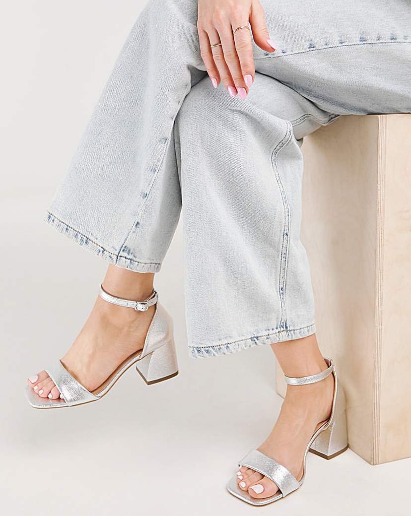 Barely There Heeled Sandals Wide