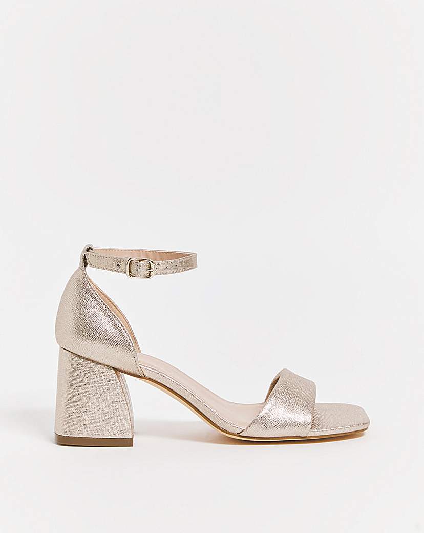 Barely There Heeled Sandals Wide