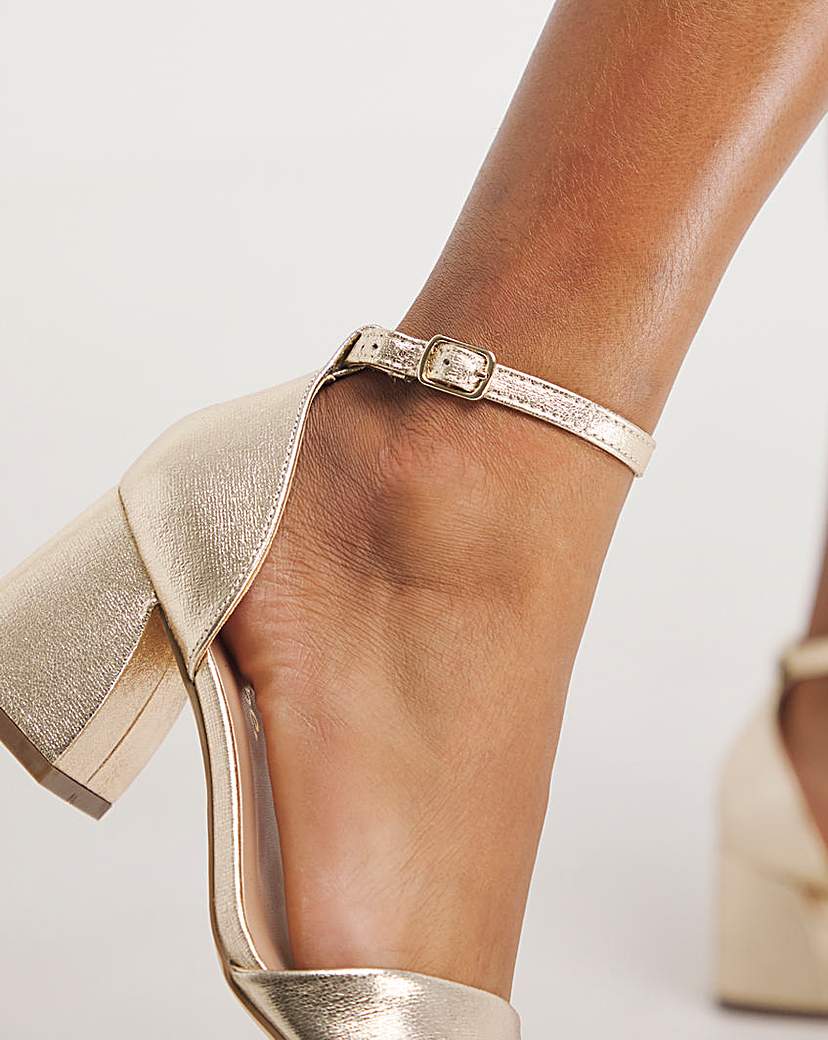 Barely There Heeled Sandals Wide