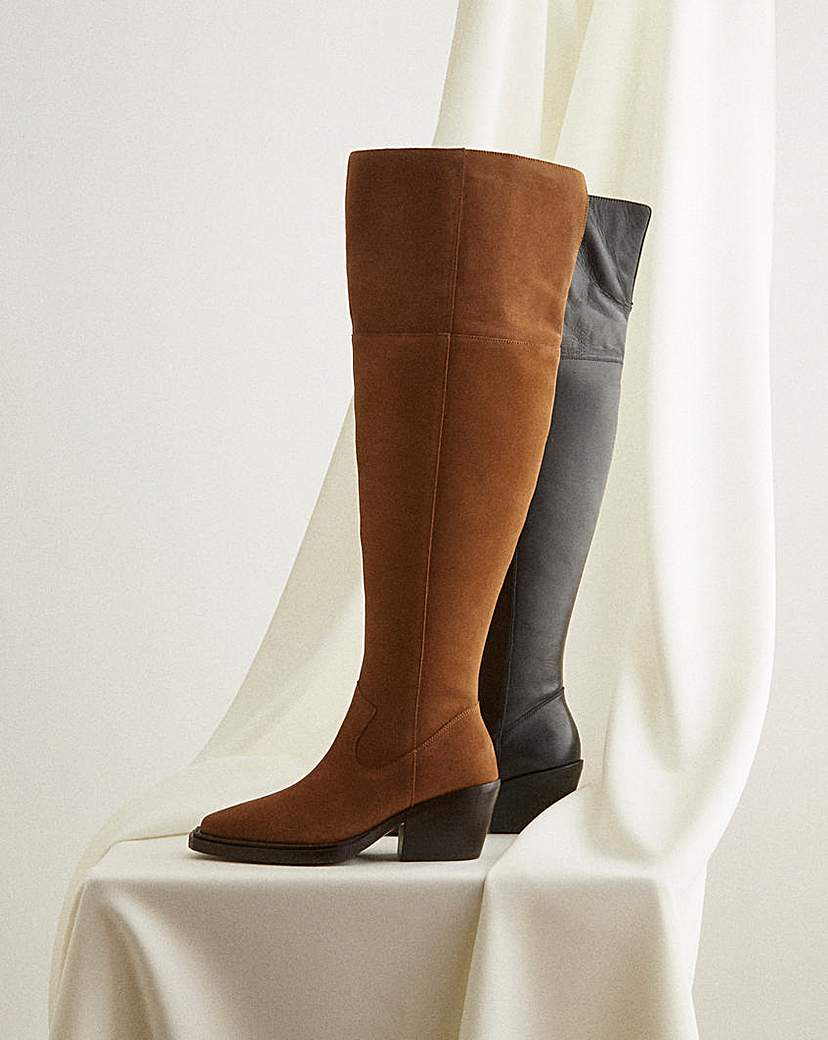 Western Over The Knee Boots Wide S