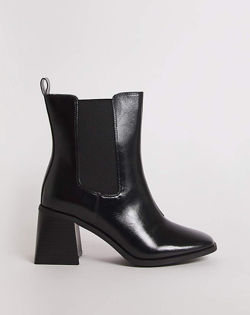 Chelsea Heeled Ankle Boots Ex Wide
