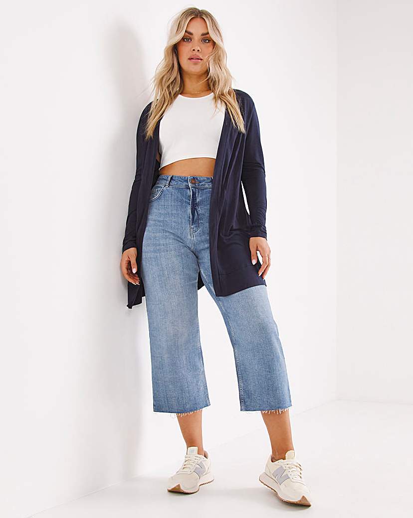Navy Edge to Jersey Cardigan