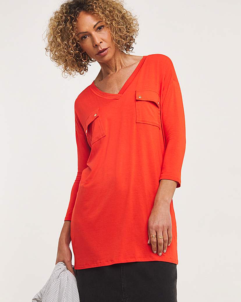 Utility Pocket 3/4 Sleeve Tunic