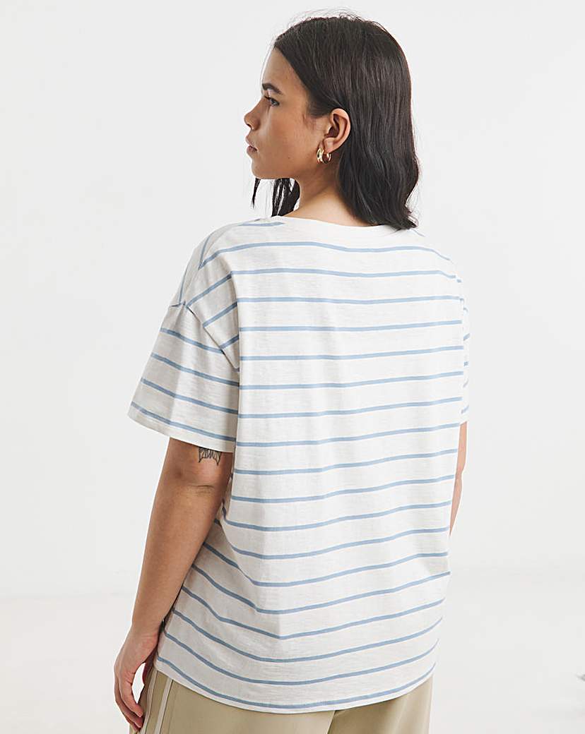 Slub V Neck T-Shirt