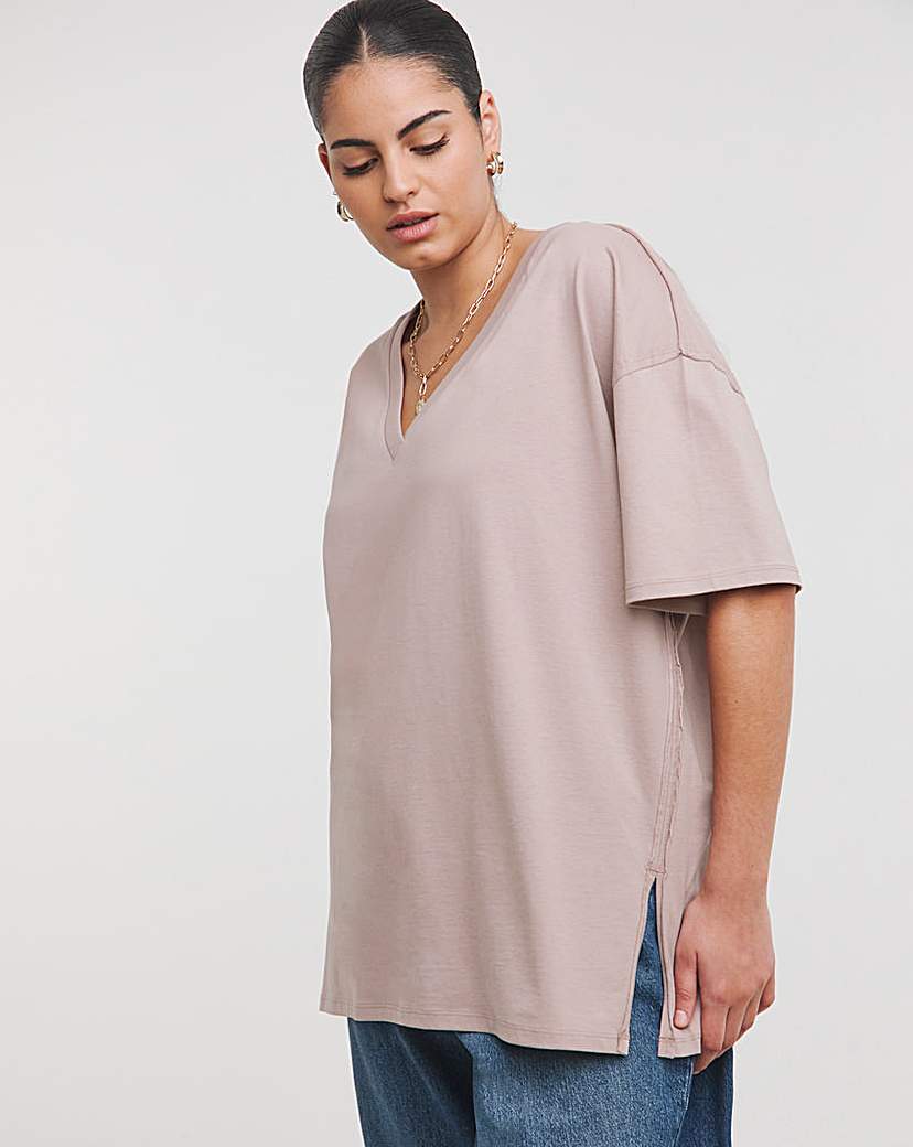 Oversized Slouchy V Neck T-Shirt