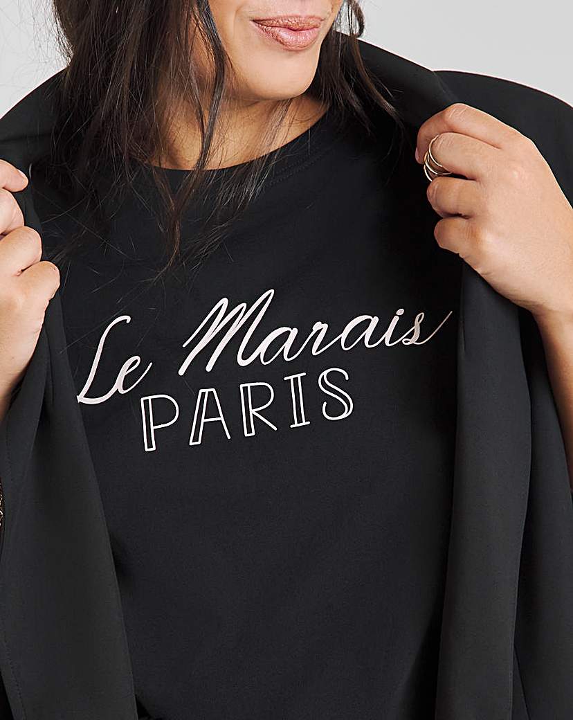 Oversized Paris Graphic T-Shirt