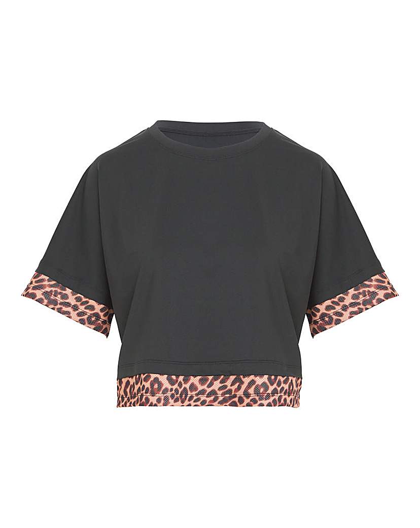 Simply Be Leopard Print Active T-Shirt