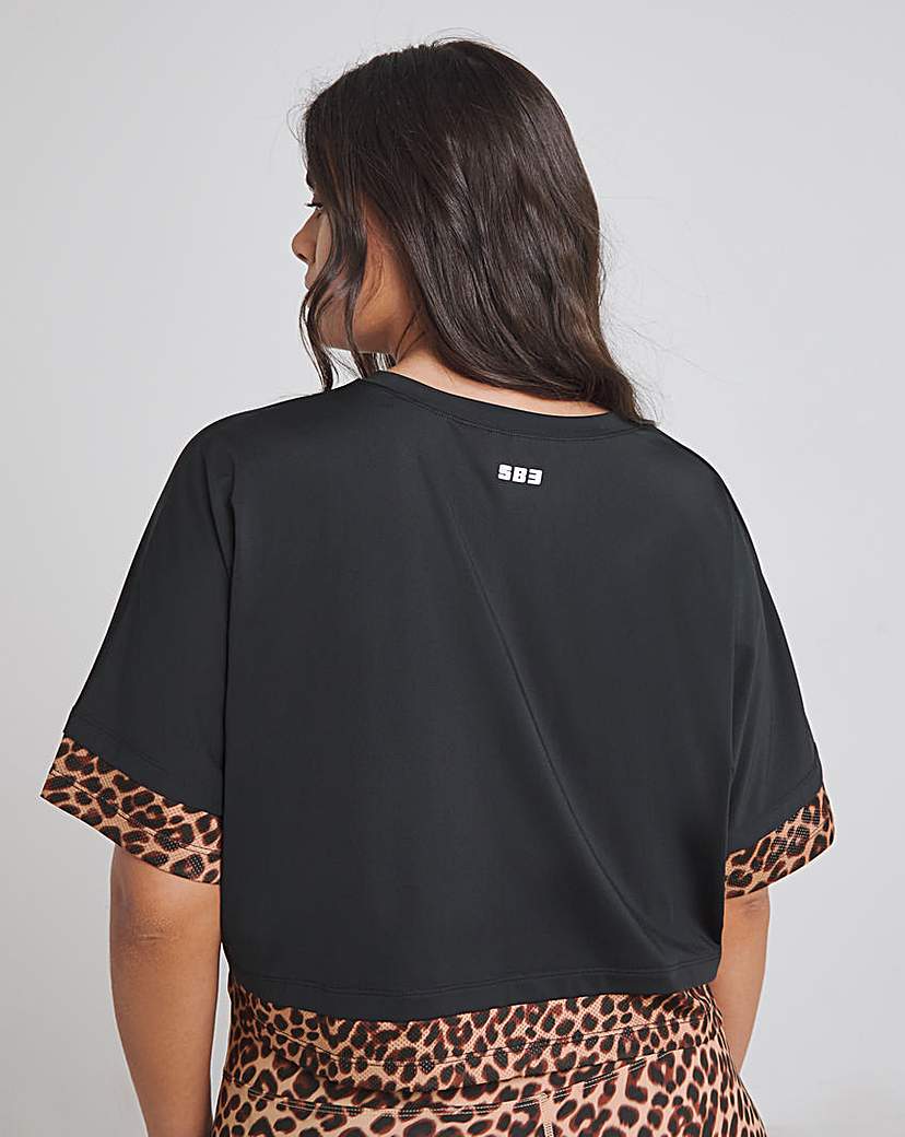 Simply Be Leopard Print Active T-Shirt