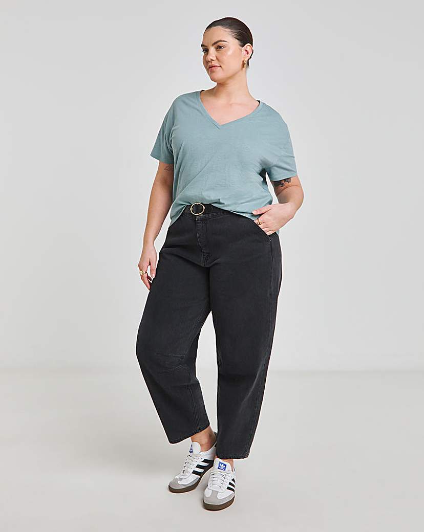 Slub V Neck T-Shirt
