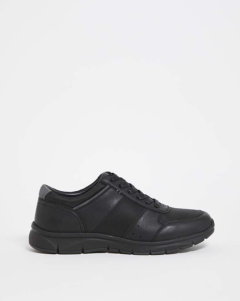 Lightweight Panel Casual Shoe Wide