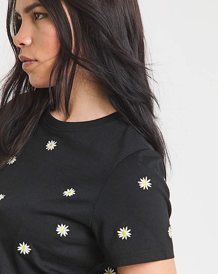 Ditsy Embroidered T-Shirt