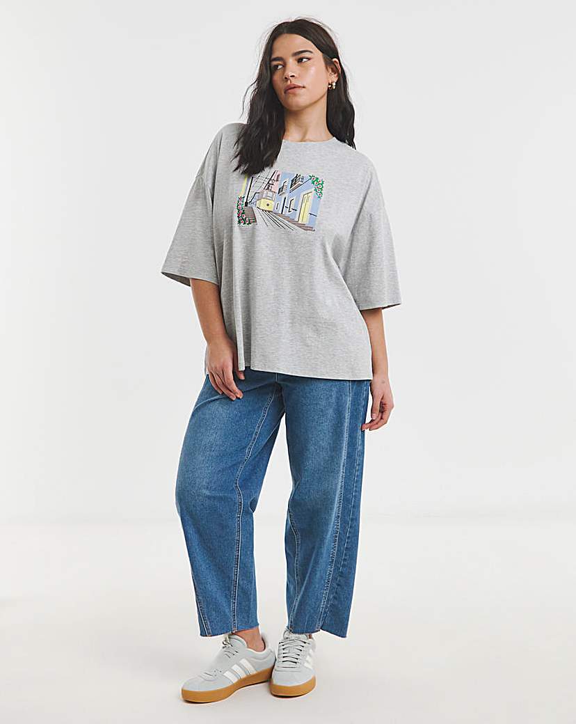 Embroidery Lisbon Graphic T-Shirt