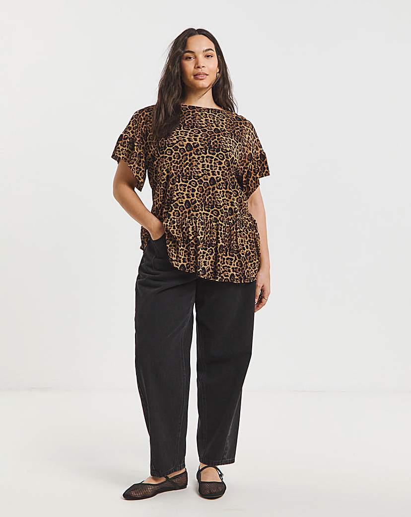 Asymetric Leopard T-Shirt