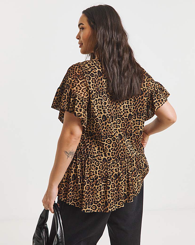 Asymetric Leopard T-Shirt
