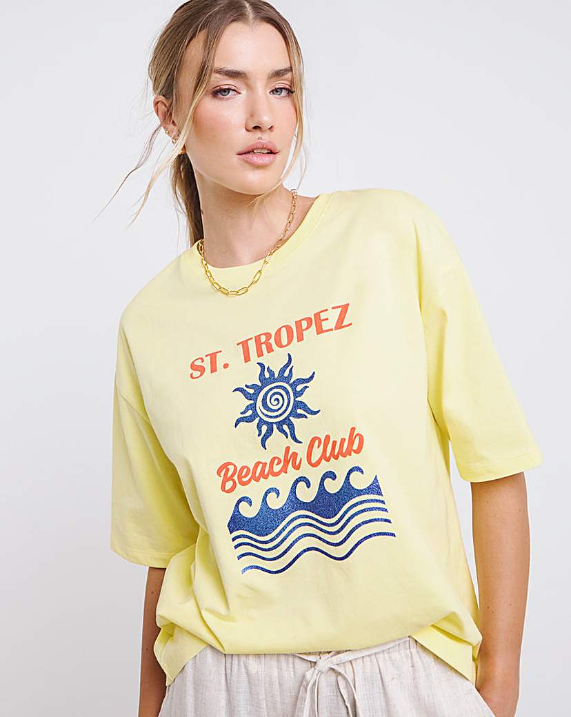 Simply Be St Tropez Graphic T-Shirt