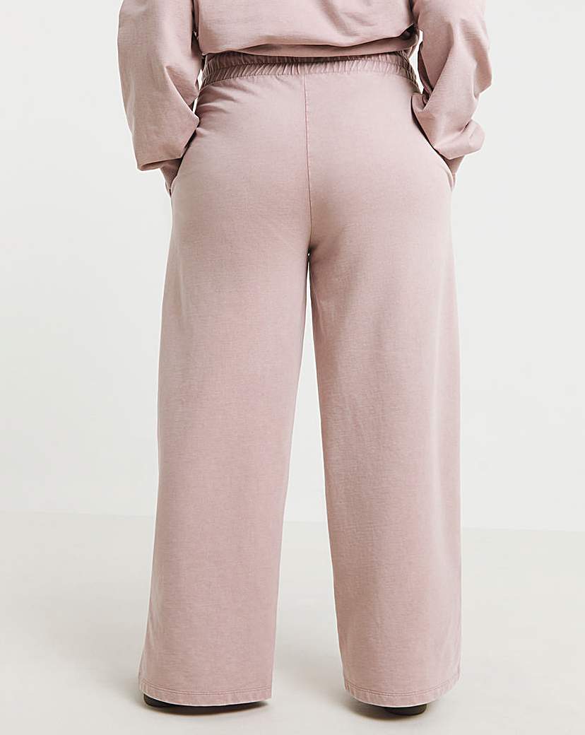 Deep Waistband Wide Leg Joggers