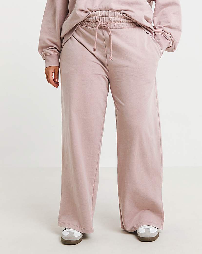 Deep Waistband Wide Leg Joggers