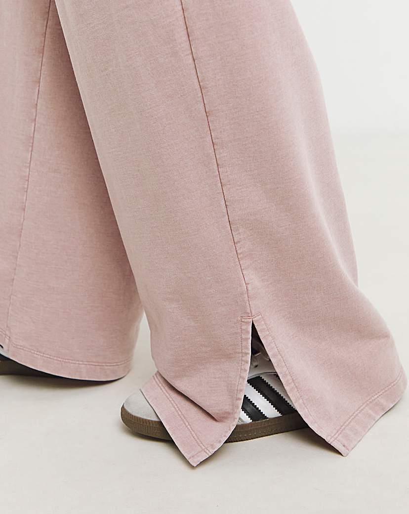 Deep Waistband Wide Leg Joggers