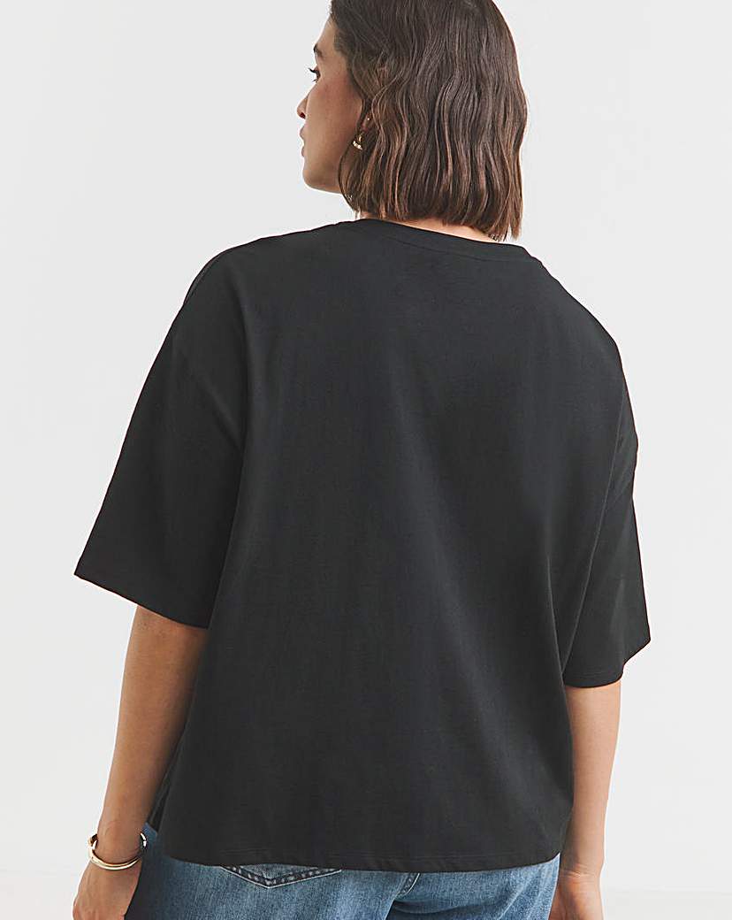 Bow Shoulder Detail T-Shirt