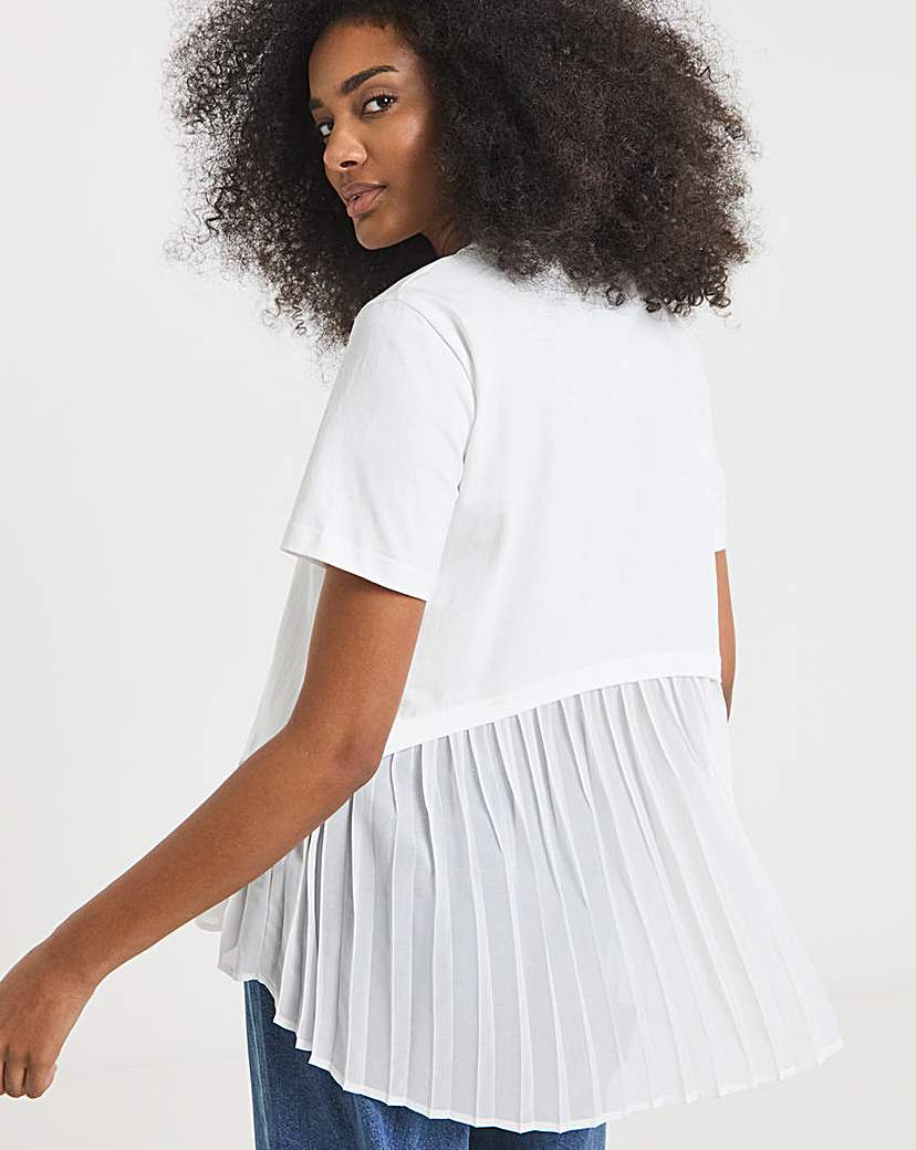 Pleated Back Detail T-Shirt