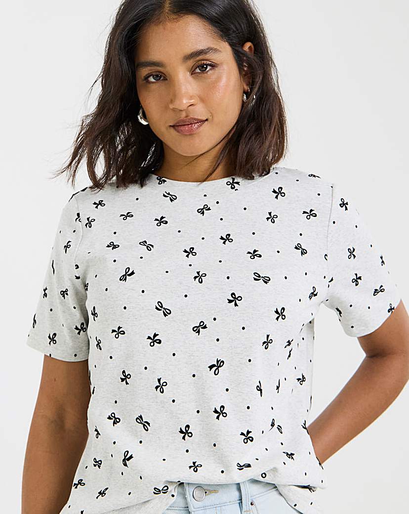 New In - Bow Print T-Shirt