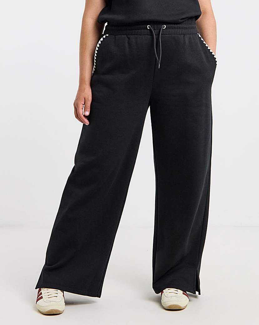 Wide Leg Jogger with Contrast Stitch
