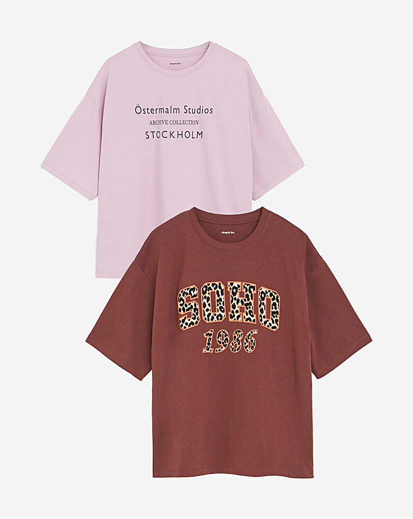 Stockholm&Soho 2Pack Graphic T-Shirts