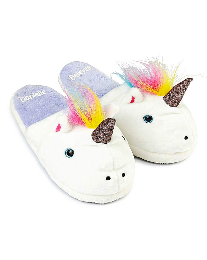 Image of Personalised Unicorn Slippers