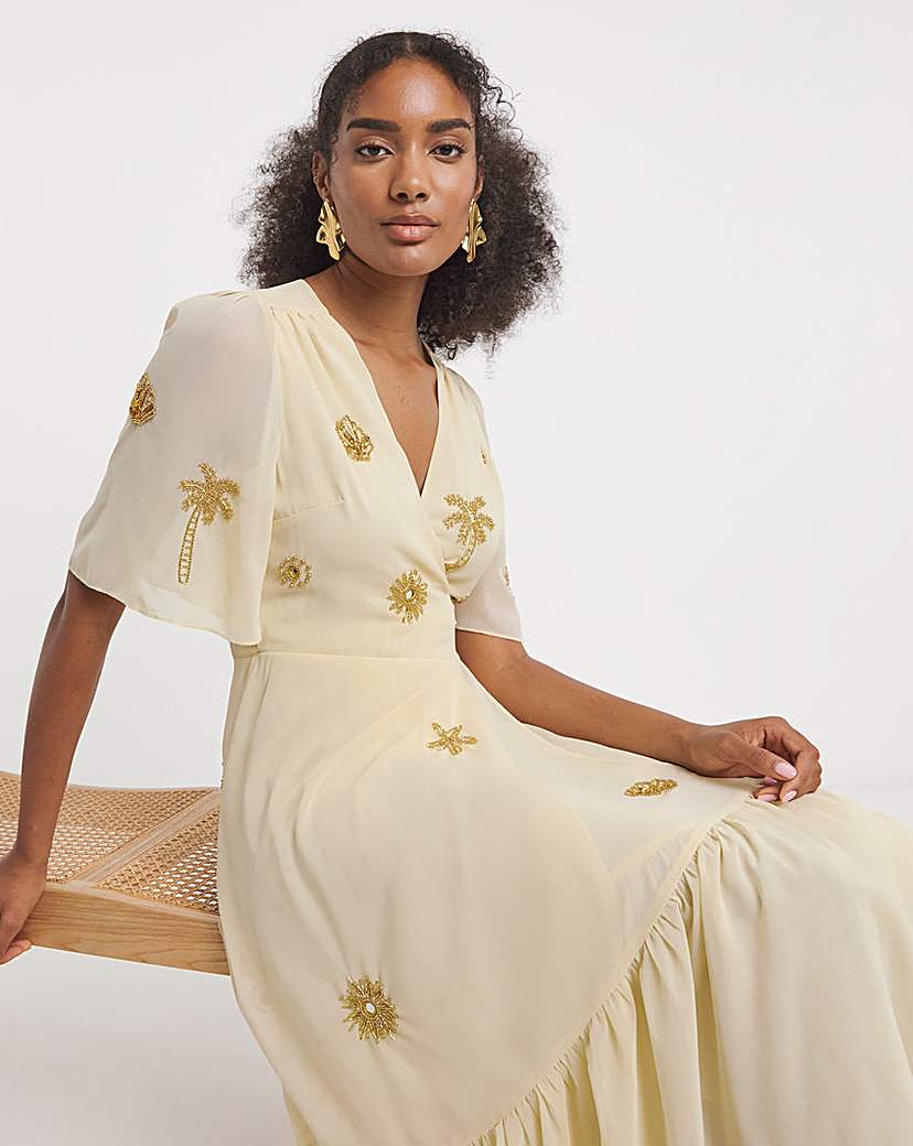 Hope & Ivy Vera Wrap Maxi Dress