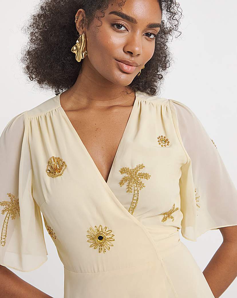 Hope & Ivy Vera Wrap Maxi Dress