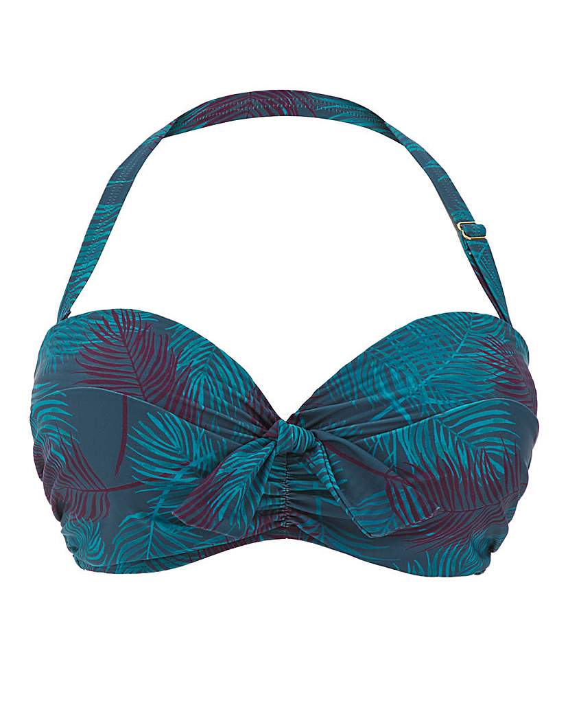 Pleated Underwired Bandeau Bikini Top