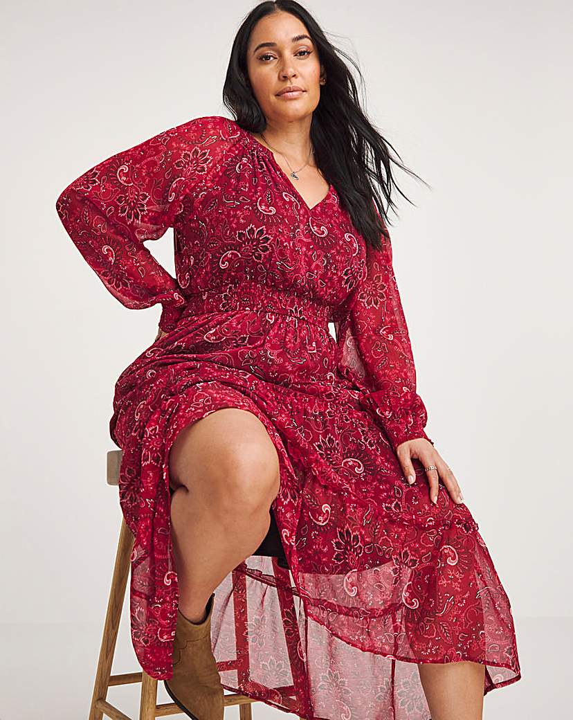 Joe Browns Red Radiant Paisley Dress