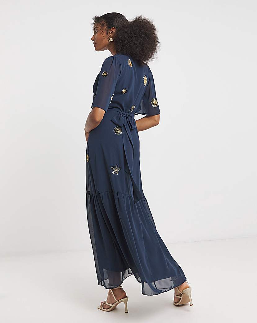 Hope & Ivy Venetia Wrap Maxi Dress