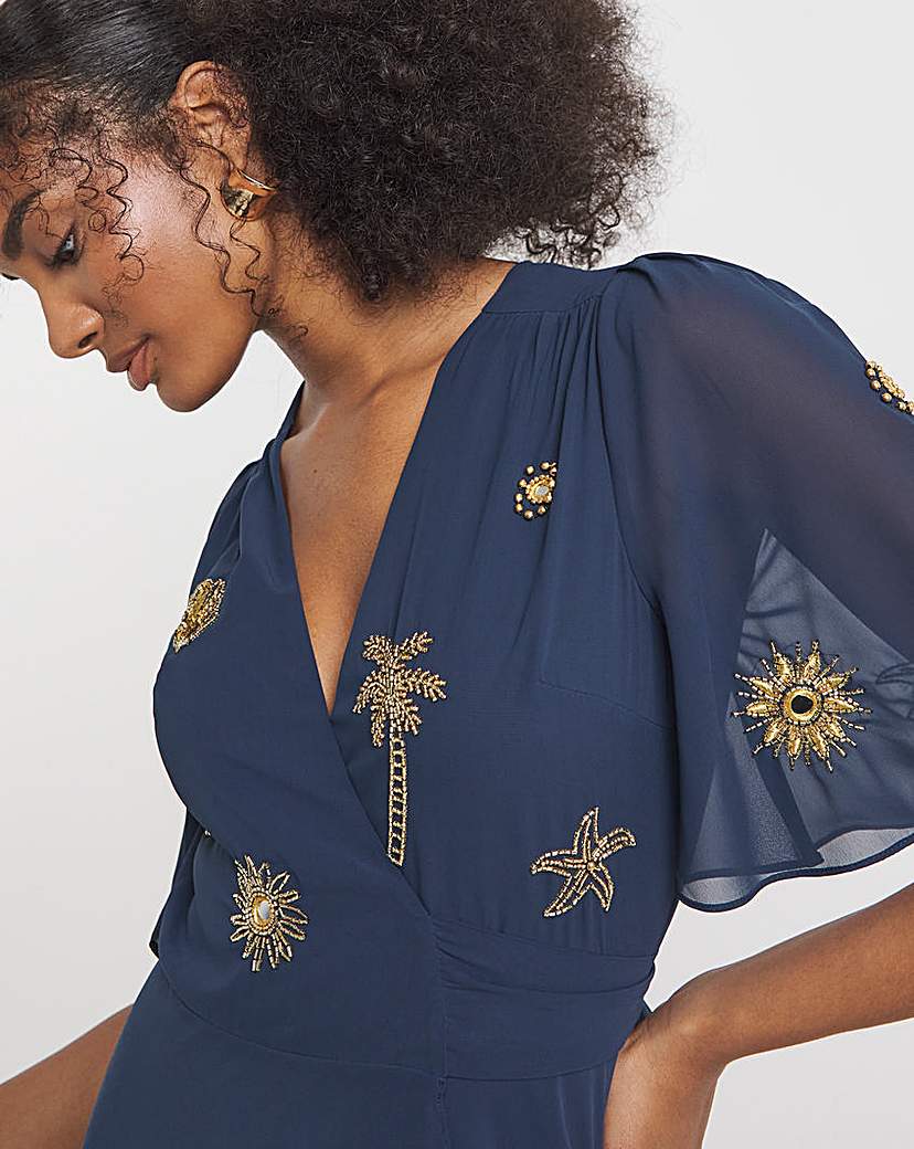 Hope & Ivy Venetia Wrap Maxi Dress