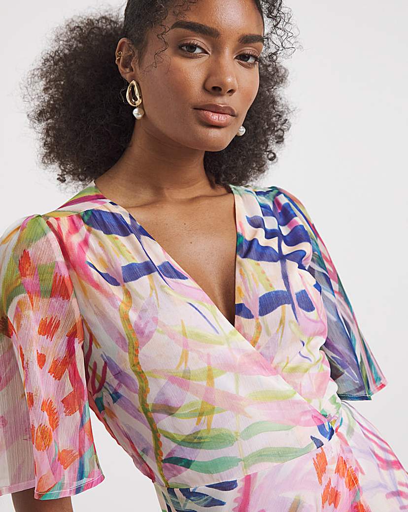 Hope & Ivy Leah Maxi Wrap Dress
