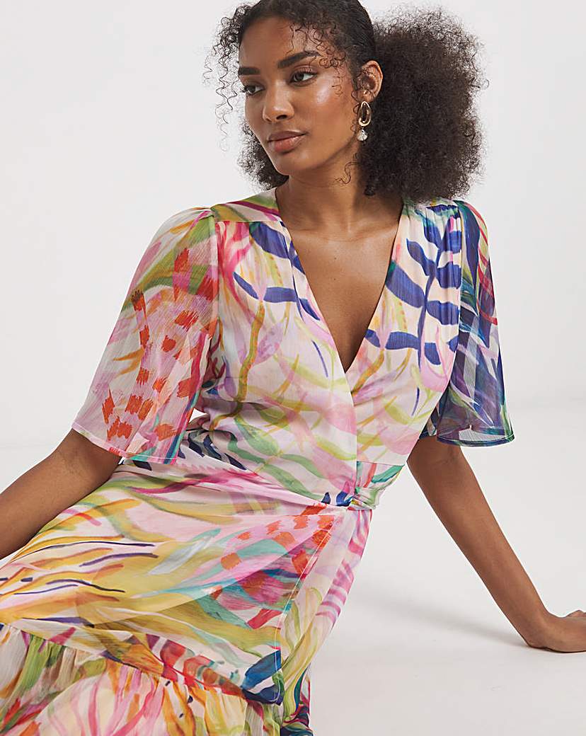 Hope & Ivy Leah Maxi Wrap Dress