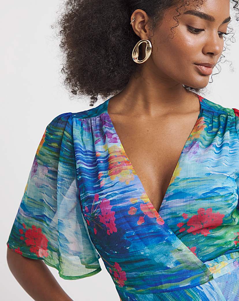 Hope & Ivy Felicia Wrap Maxi Dress