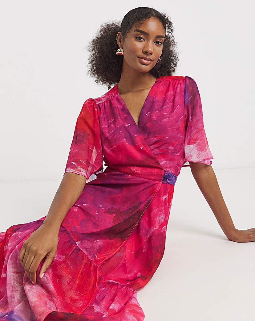 Hope & Ivy Hermione Wrap Maxi Dress