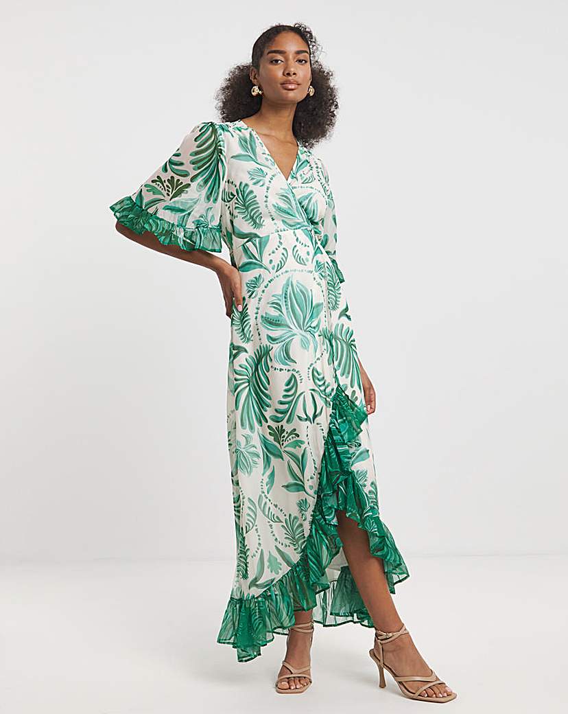 Hope & Ivy Clarissa Wrap Maxi Dress