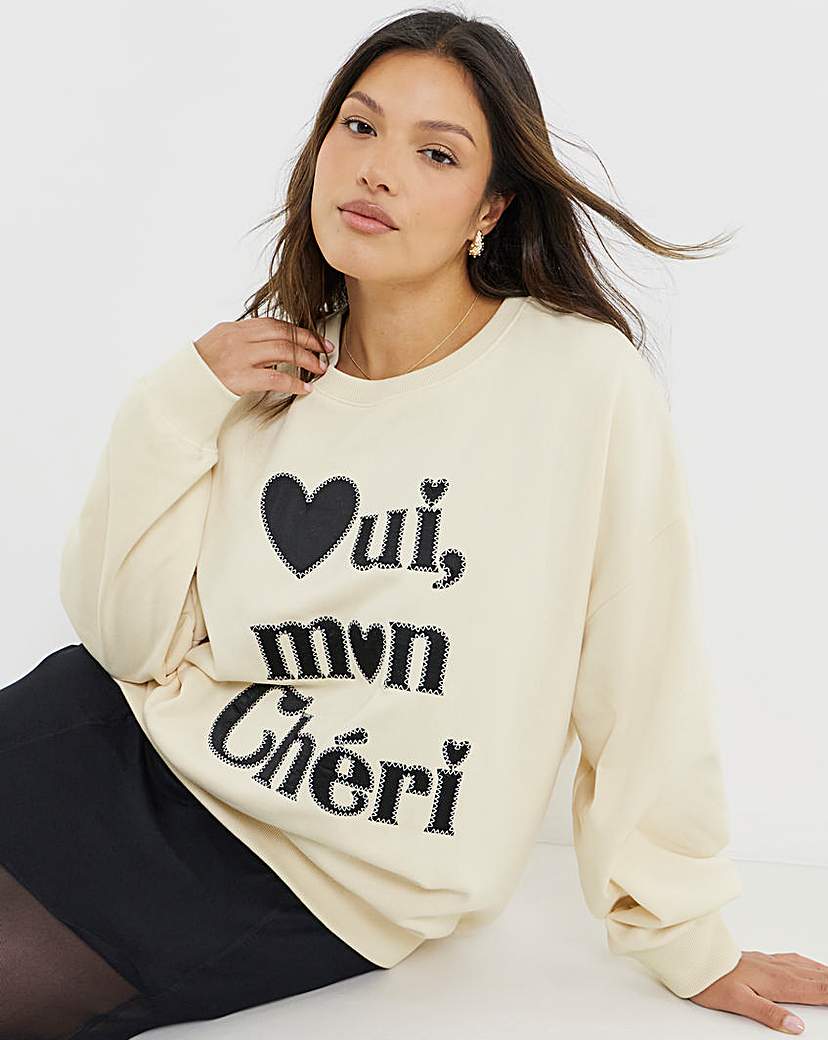 New In - Oui Mon Cheri Graphic Sweat