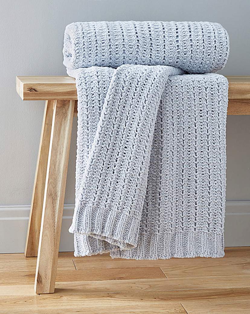 Chenille Basket Weave Throw