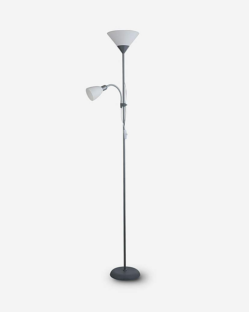 Dual Purpose Floor Lamp Silver