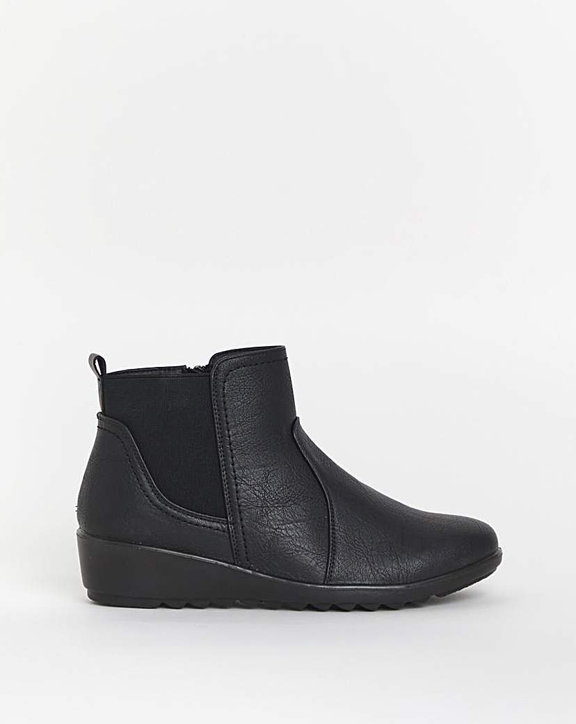 Cushion Walk Elastic Ankle Boot E Fit