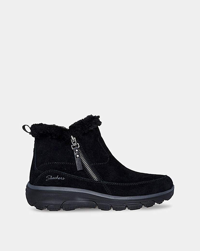 New In - Skechers Easy Going Zip Boots Wide Fit
