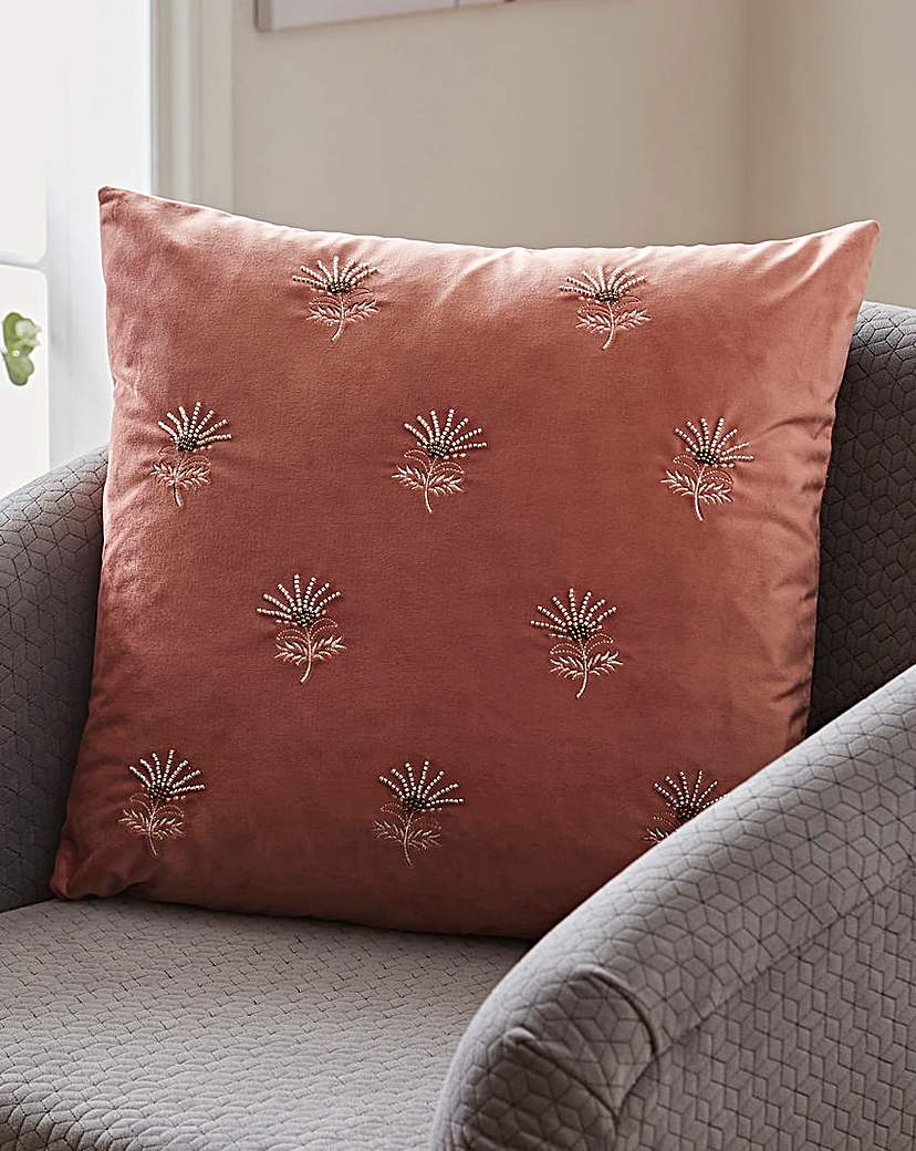 Embellished Flower Cushion