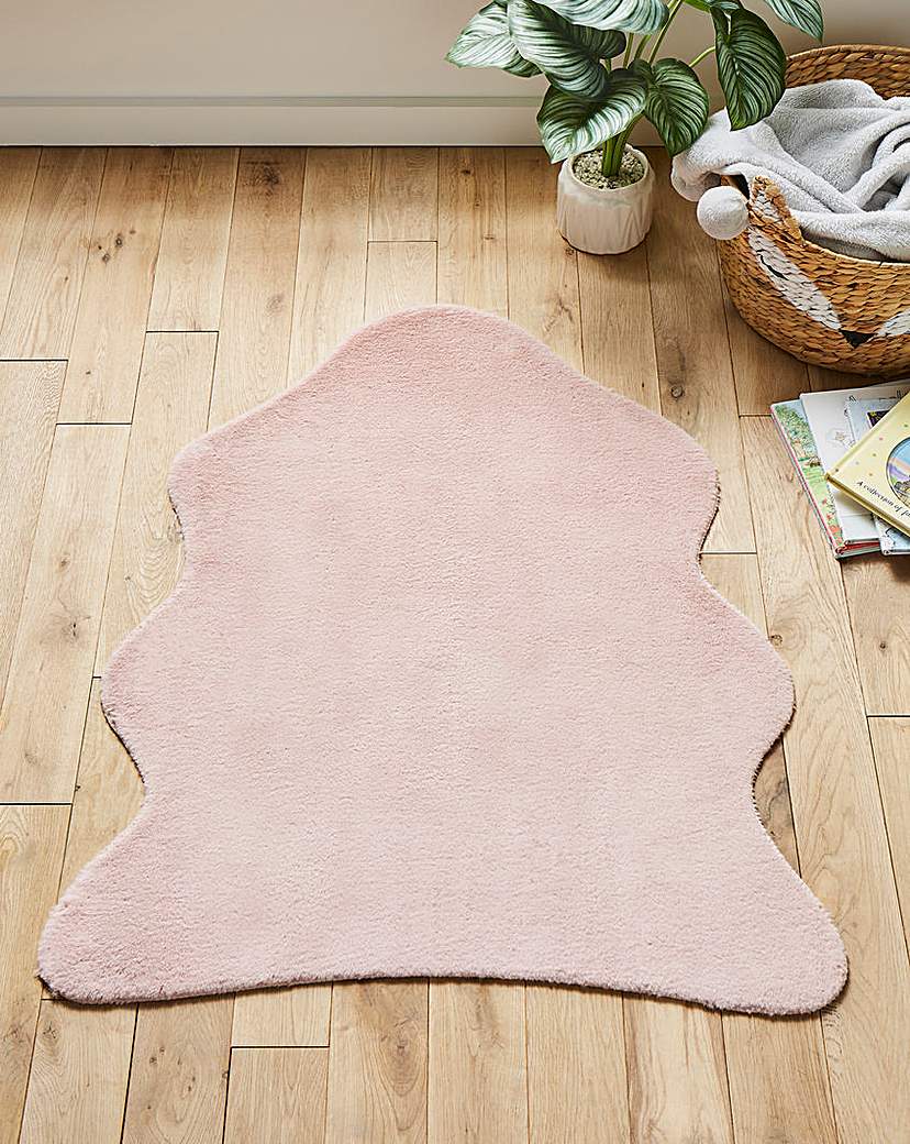 Faux Fur Half Shape Rug