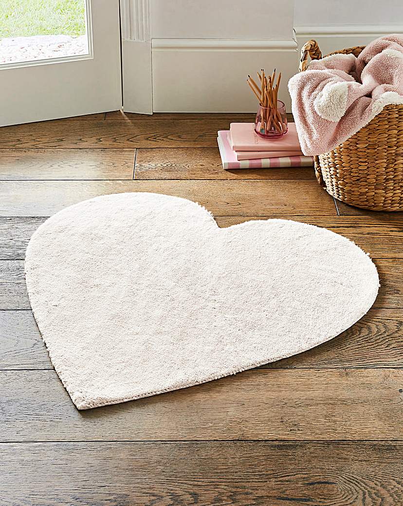 Heart Faux Fur Rug