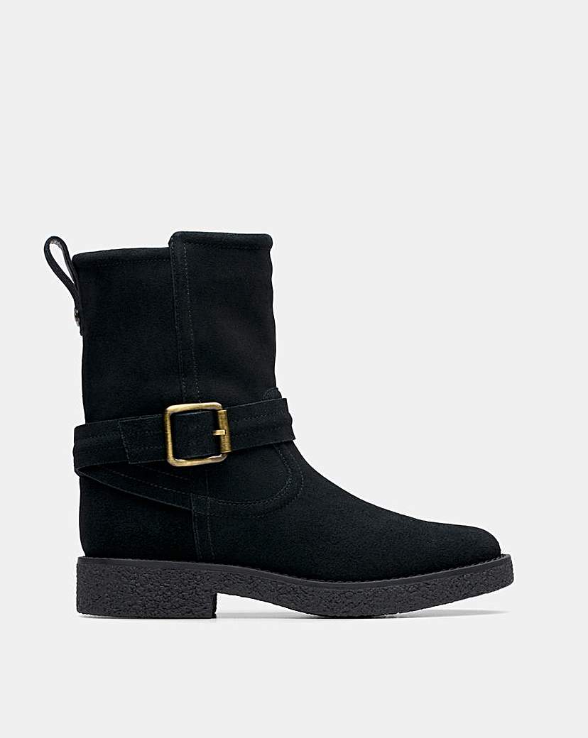 New In - Clarks Nella Mid Suede Boot D Fit