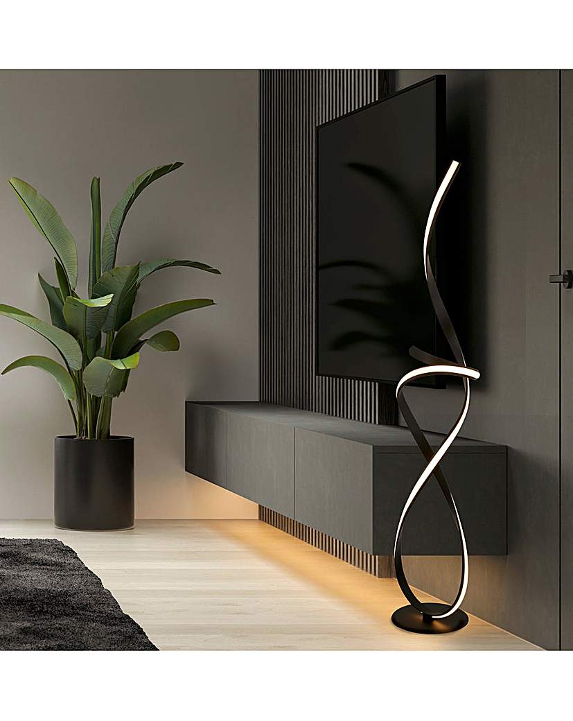 Image of Black Ribbon LED Floor Lamp
