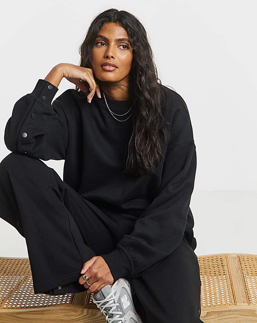 Popper Sleeve Sweatshirt